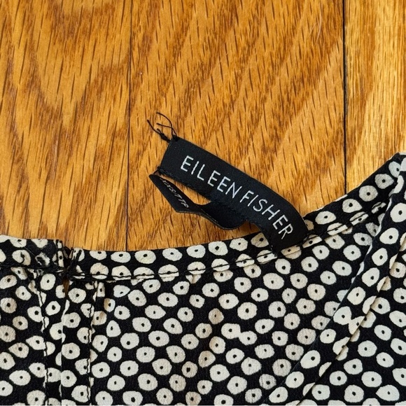 Eileen Fisher A-Line High Neck Polka Dot Swing Dress 100% Silk Women’s Size XXS - Picture 9 of 13